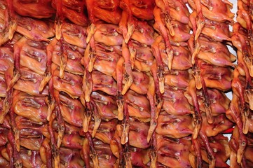 seasoned duck in the market