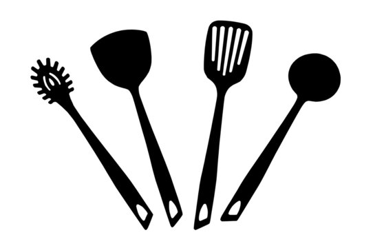 spatula and tablespoon