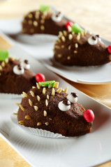 Chocolate biscuit in shape of hedge