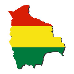 Bolivian map flag