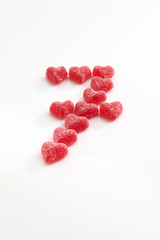 rosa Zahl Nr. sieben,7