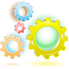 Vector 3d gears icons
