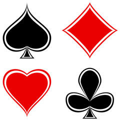 Obraz premium Symbole des jeux de cartes (détouré)