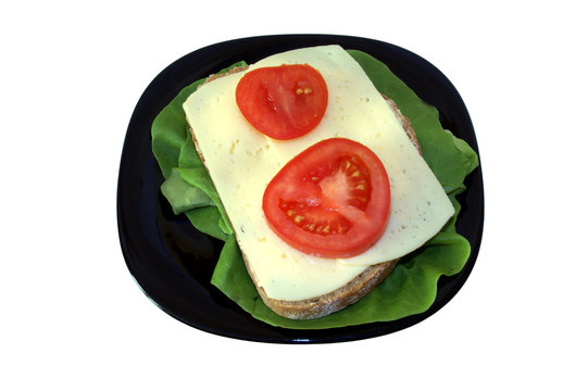 K&auml;sebrot auf Teller