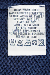 Washing label tag