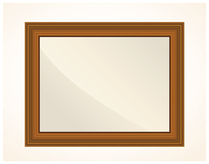 Realistic wooden frame for photo.