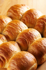 Fresh crunchy bread rolls for breakfast