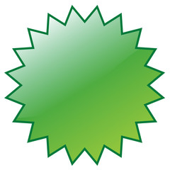 Green Star-shaped Stamp