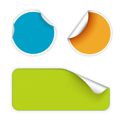 Set of fresh labels (vivid colors)