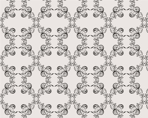 seamless vector floral ornamet damask pattern