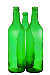 bottle from green glass