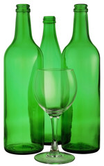 bottle from green glass