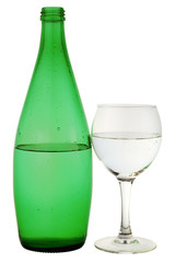 bottle from green glass