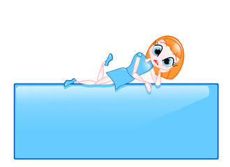 bambolina con banner