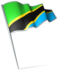 Flag pin - Tanzania