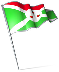 Flag pin - Burundi