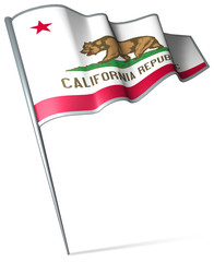 Flag pin - California (USA)