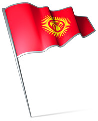 Flag pin - Kyrgyzstan