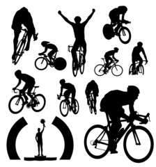 Cyclists - obrazy, fototapety, plakaty