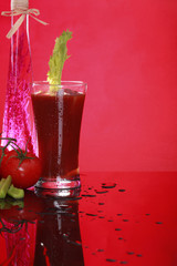 Bloody mary or tomato juice