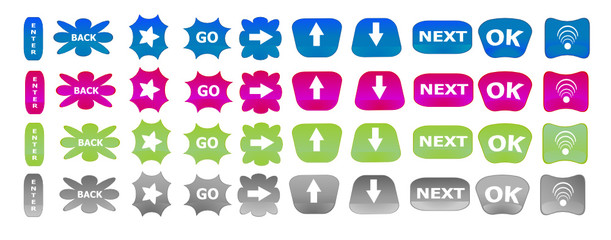 Nice Web Buttons (four color edition)