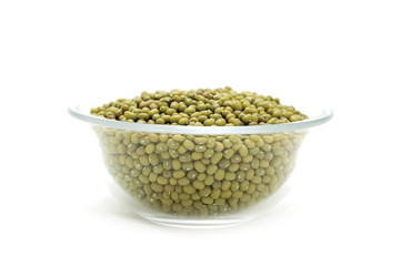 green mung beans in bowll