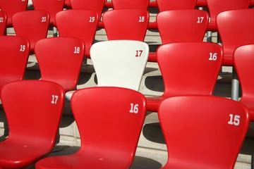 Foto op Plexiglas Stadion Tribunezetels in een stadion