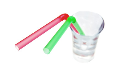 straw in glass