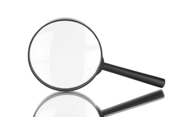 Magnifying glass isolated over a white background