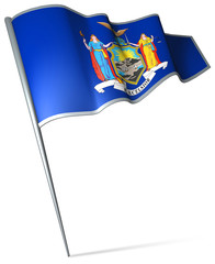 Flag pin - State of New York (USA)