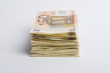 Stapel mit Geldscheinen
