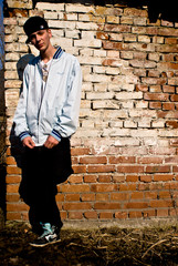 guy against a wall