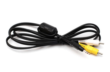 Video cable on white