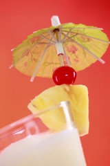 Umbrella and garnishing on a cocktail