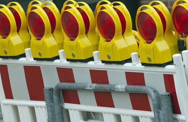 Absperrung,Straßensperre,Baustelle