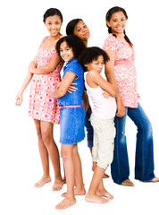 Obraz premium Girls standing with teenage girls