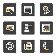 Fototapeta premium Finance web icons set 2, grey buttons series