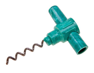Corkscrew isolated on white