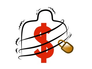 Padlock with Dollar Symbol