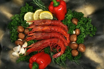 Mediterranean giant red shrimp