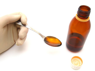 The Syrup on spoon.