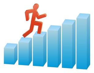 Business way on the graph