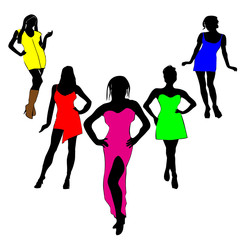 Girls in dress colours