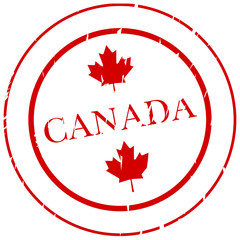 Canada rubber stamp imprint