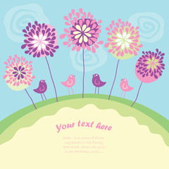 summery poster with place for your text