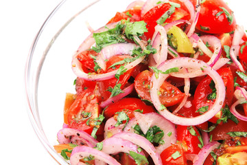 fresh tomato and onion salad