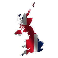 Britain map flag