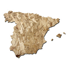 Spain chipboard map