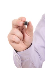 Fototapeta premium Businessman holding a marker