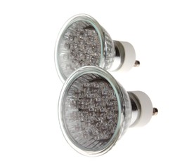 Led lightd isolated on white background